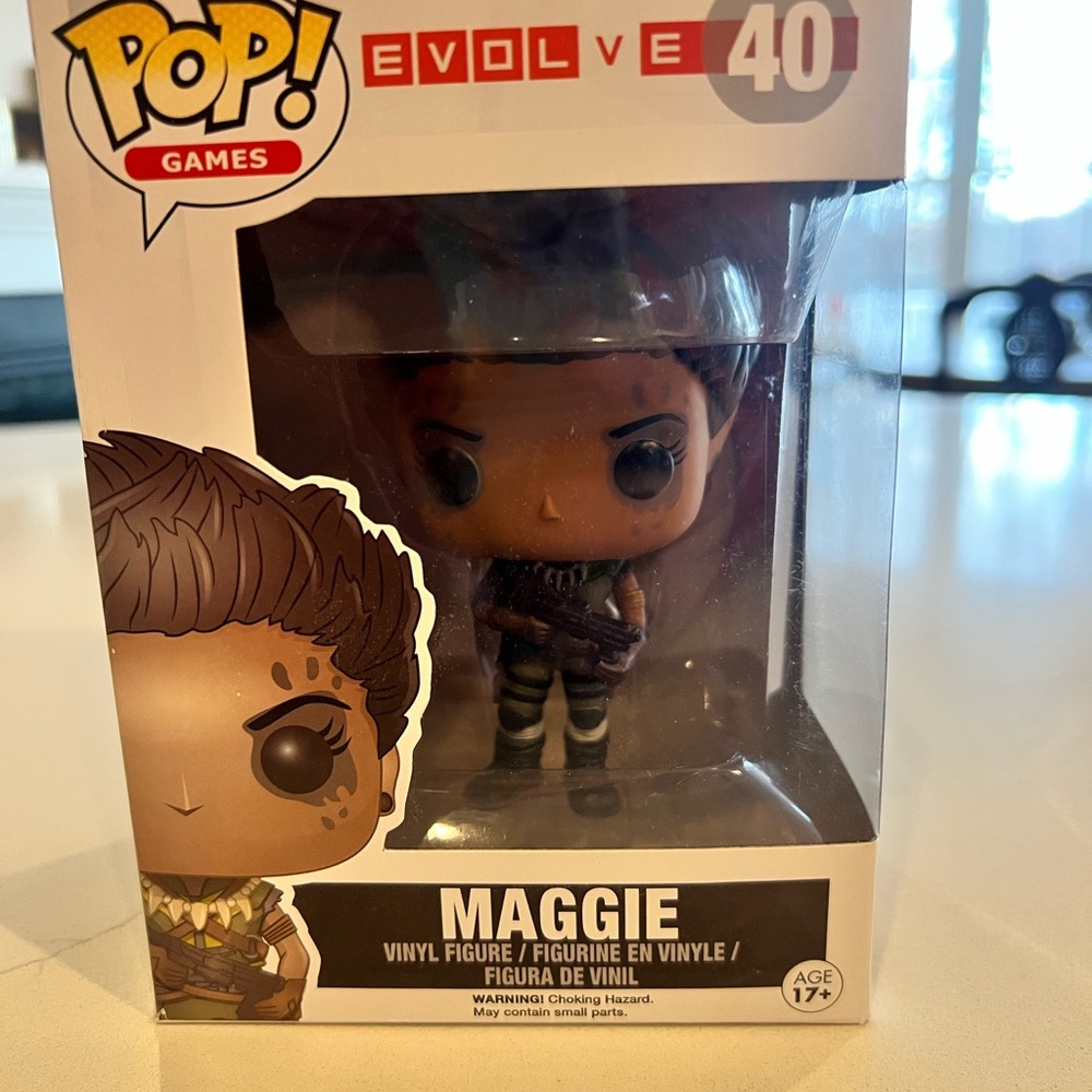 Funko Pop Evolve Maggie Figure with Black and Brown Details